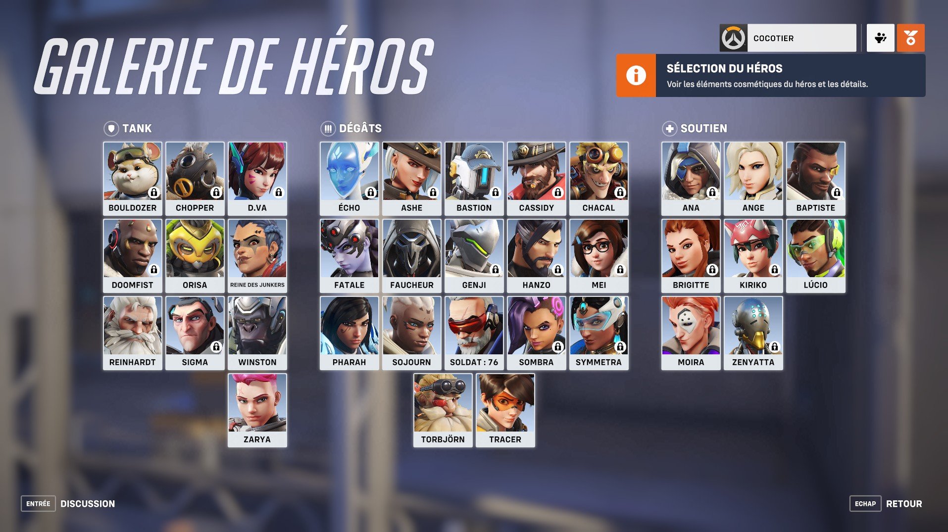 galerie des héros overwatch 2